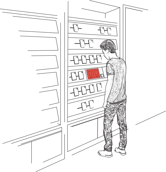 Sketch of the Verizon Endless Aisle shelf display