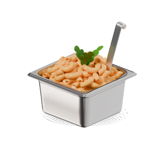 Custom animated icon for a Prepared observation: a hotel pan of food, with a sparkle payoff animation